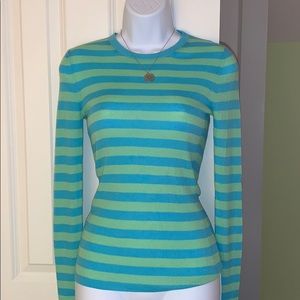 Michael Kors Striped Cashmere Top